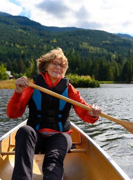 Woman in canoe