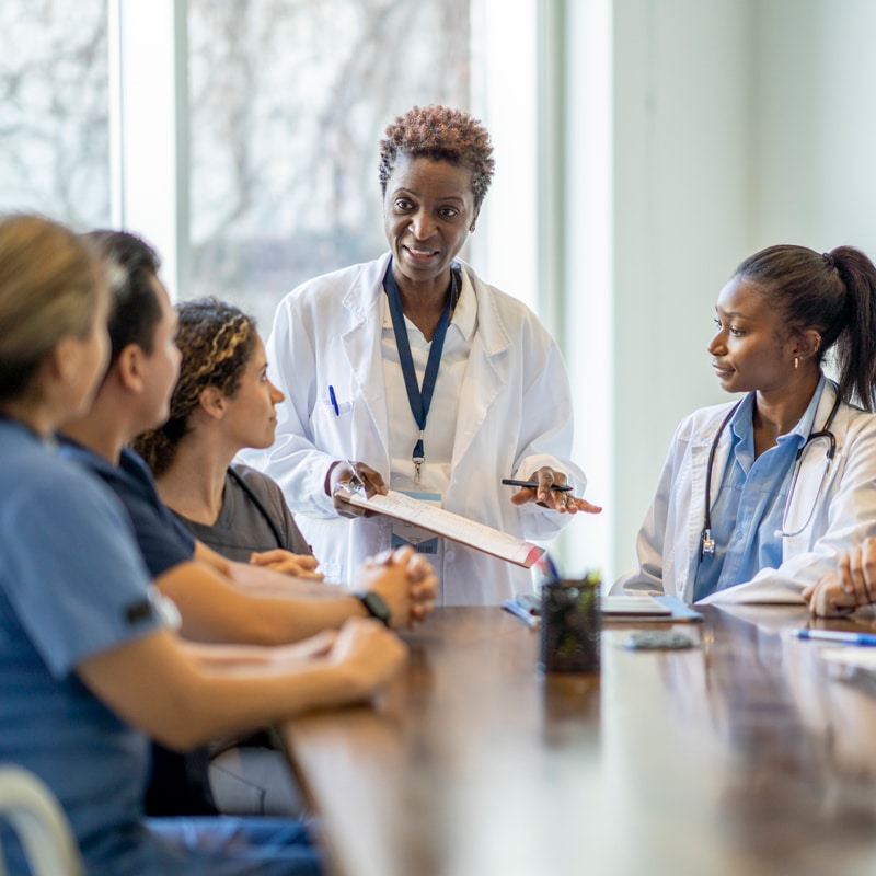 Medical students training