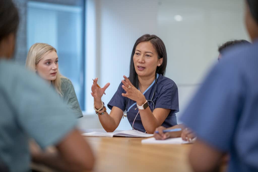 Medical staff in training