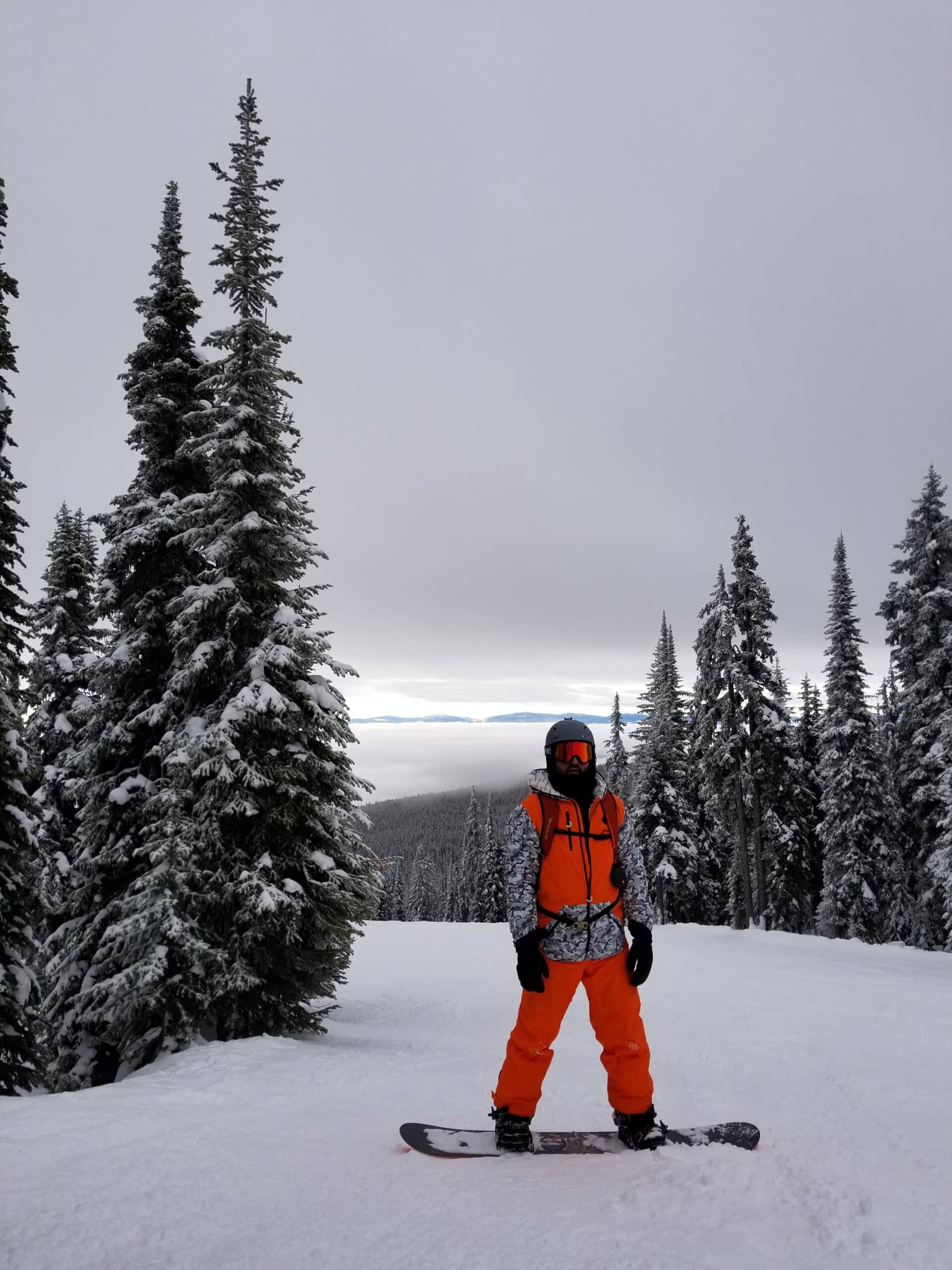 Snowboarder on run