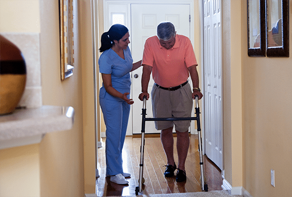 Nurse with patient