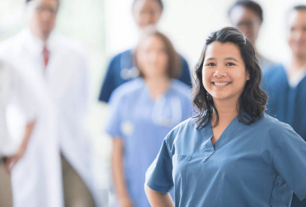 Medical staff posing for picture