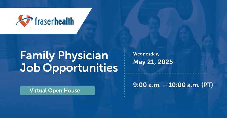 Family physicians open house graphic.