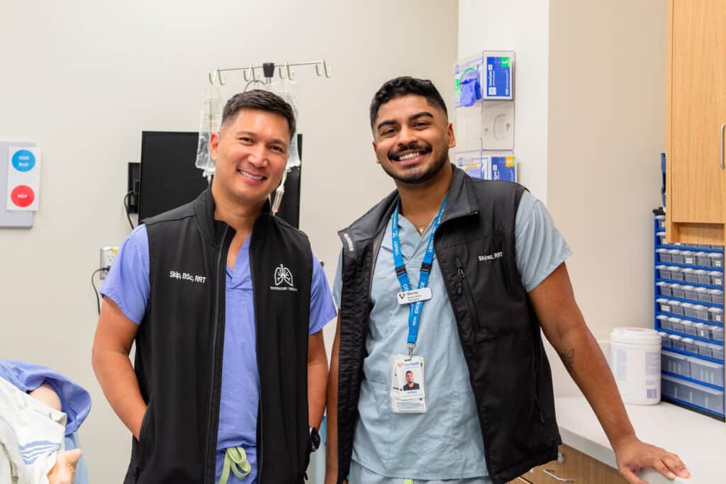Respiratory therapists at Fraser Health.