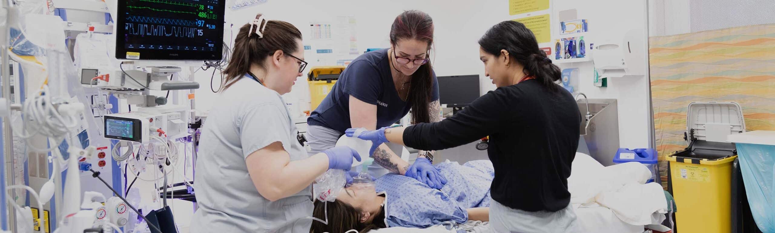 Emergency nurses working at Fraser Health.