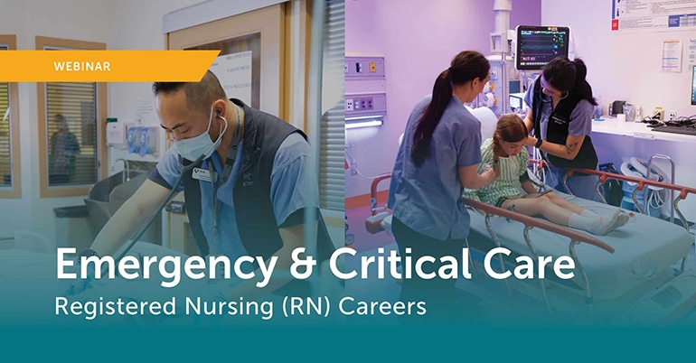 Fraser Health RN emergency and critical care webinar invite.