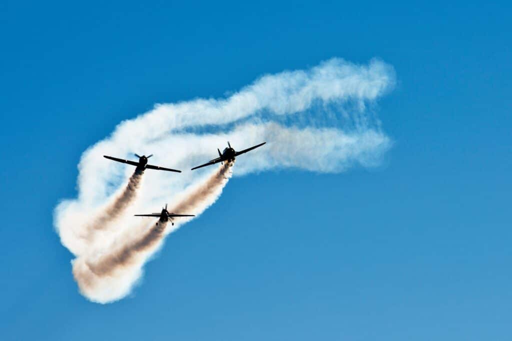Acrobatic planes in Abbotsford Air Show.