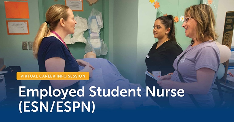 Employed Student Nurse invite banner.
