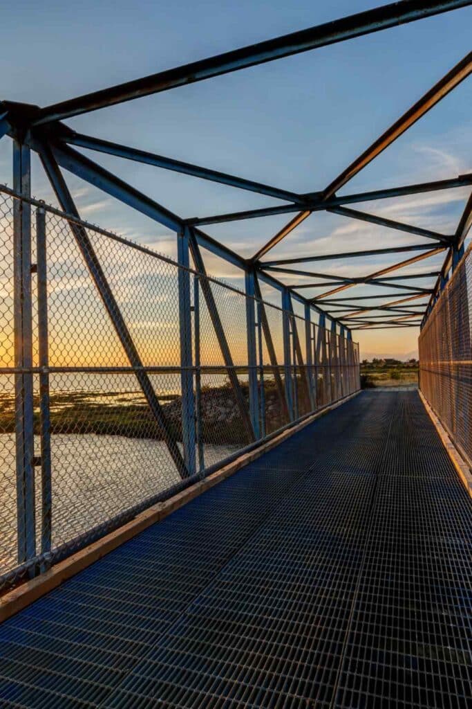 Metal walkway in Delta B.C.