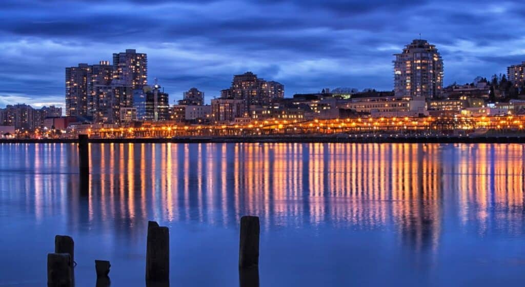 Waterfront view in New Westminster.
