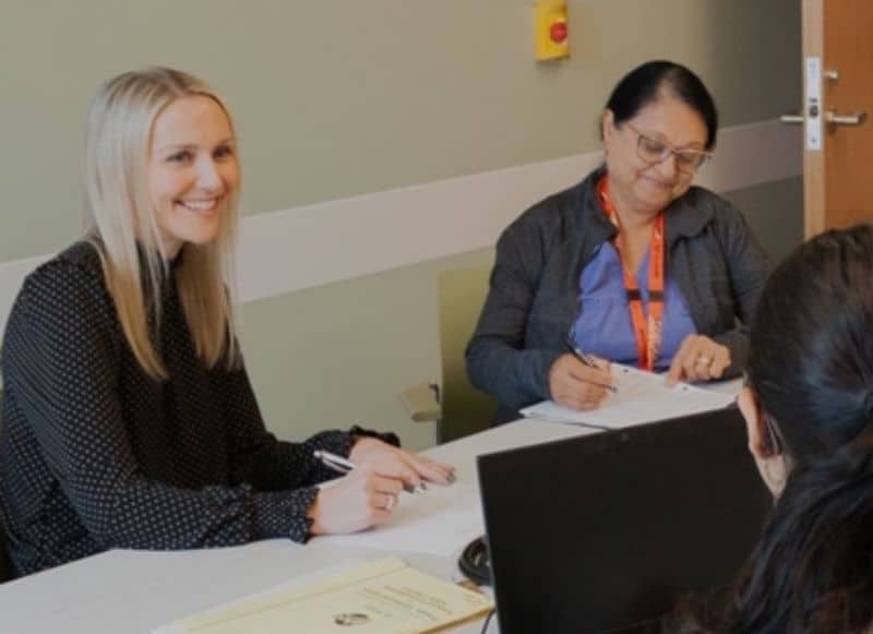 Psychiatry team sitting at a table