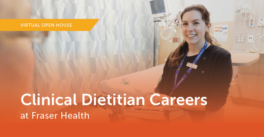 Clinical dietitian virtual event for job opportunities.