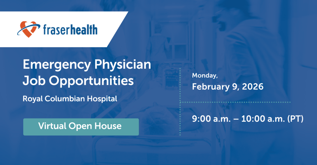 Physician open house graphic.