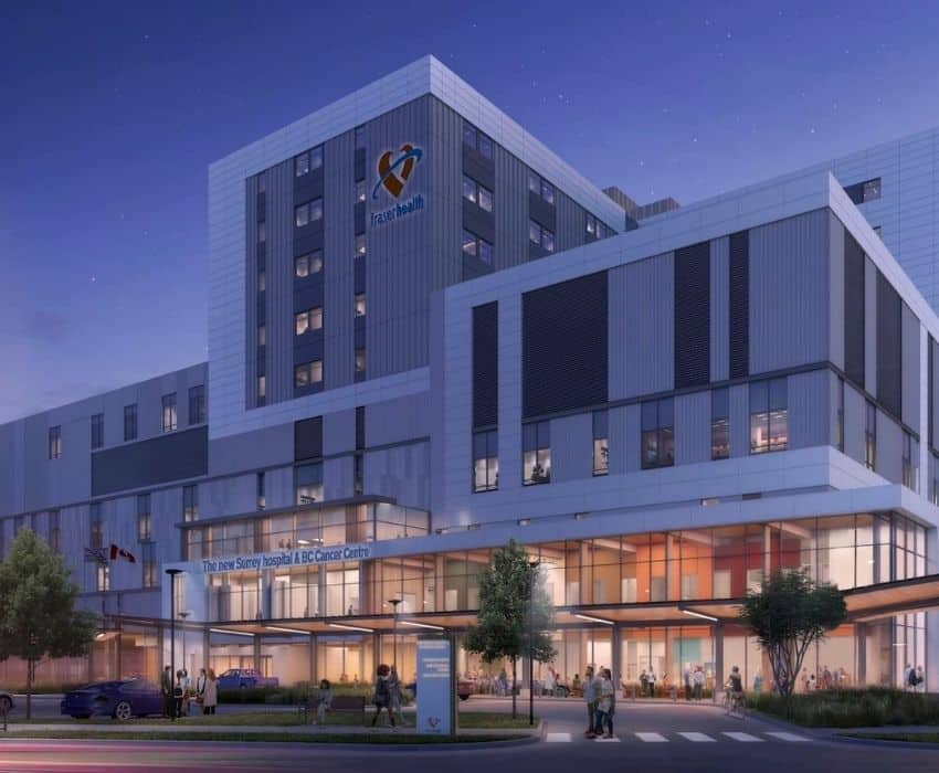 Surrey hospital and B.C. Cancer Centre.