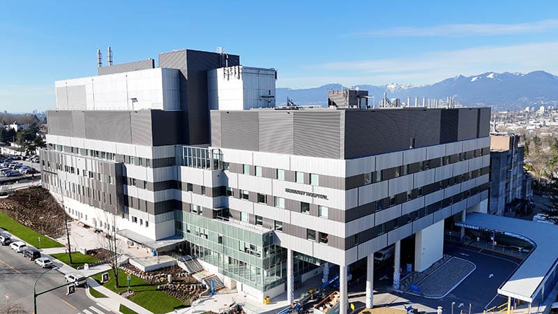 Burnaby Hospital exterior new health care pavilion